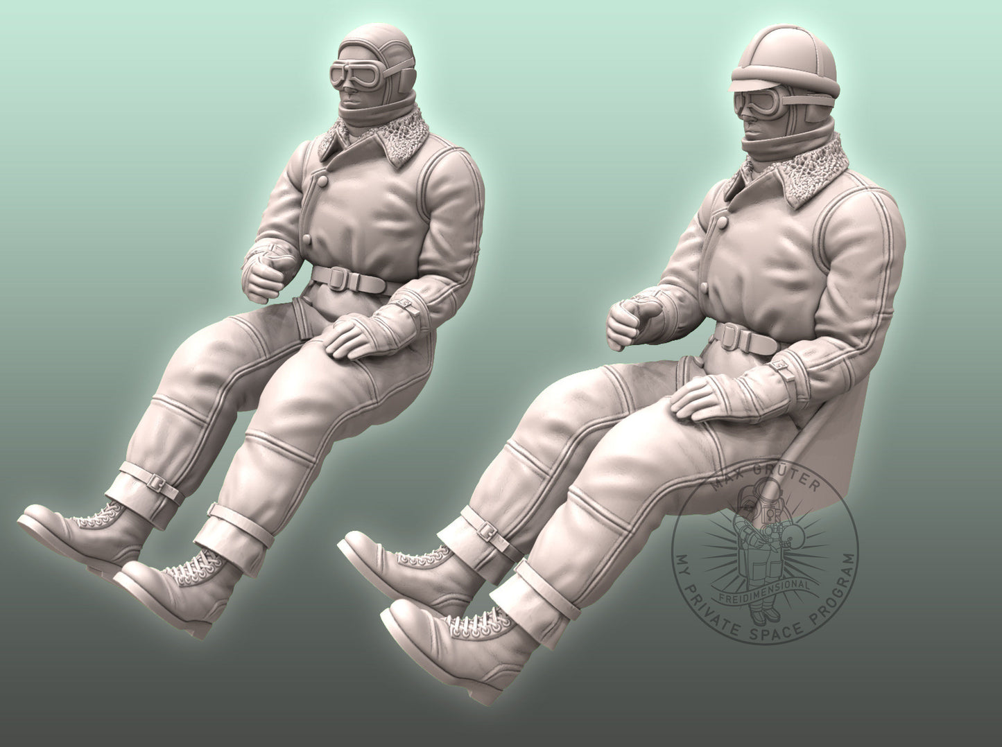 Full body WW1 Luftstreitkräfe / RFC pilot for RC warbirds - many scales