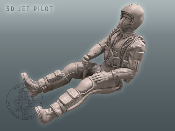 3d Printed Full body modern jet USAF / RAF pilot for RC warbirds - man ...