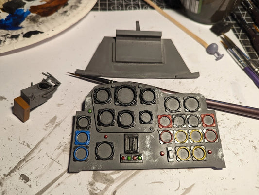 Instrument panel, gunsight & seat armour for Me262 - Messerschmitt 262 WW2 Jet
